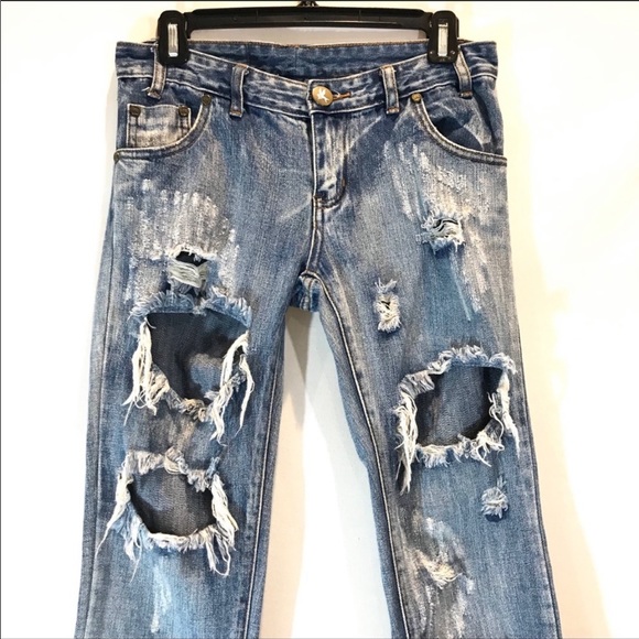 One x One Teaspoon Trashed Free Bird Skinny Jean - Picture 5 of 9